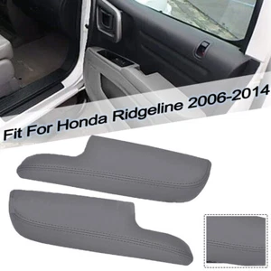 Car Leather Front Door Panel Armrest Cover Gray For Honda Ridgeline 2006-2014 - Picture 1 of 6