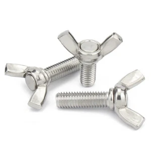 M3-M12 304 Bulllone regolazione vite ala farfalla serraggio a mano acciaio inox - Foto 1 di 12