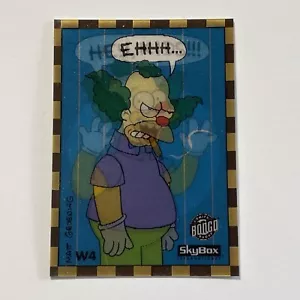 1994 Skybox The Simpsons Series II Lenticular Wiggle Krusty the Clown Card #W4 - Picture 1 of 2