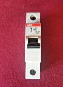 ABB S201 10A Amp Circuit Breaker Type D D10 - Picture 1 of 2