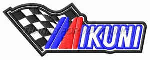 MIKUNI EMBROIDERED PATCH IRON/SEW ON 4-3/8" x 1-3/4" CARBURETORS HARLEY DAVIDSON - Bild 1 von 2
