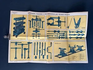 Póster de servicio de tractor original vintage años 80 URSS soviético ruso ENVÍO GRATUITO - Imagen 1 de 5