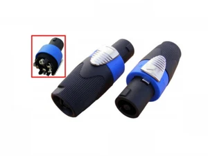 Quik Lok Cavo Microfono Altoparlante Speakon 4 Poli Spine Maschio Connettori - Foto 1 di 2