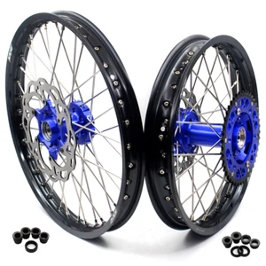 KKE 21/19" CNC Wheels Rims Fit KTM SXF XC XCF EXC MXC 125 250 300 2000-2002 Blue - Bild 1 von 12