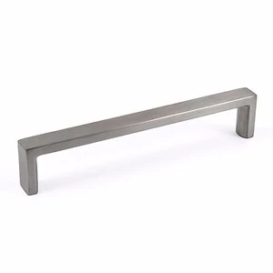 Schlanker Zugschrankgriff gebürstetes Nickel massiv Edelstahl 7 mm Dicke - Bild 1 von 5