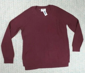 Women's Old Navy Maroon Pull Over Sweater M NWT - Picture 1 of 5