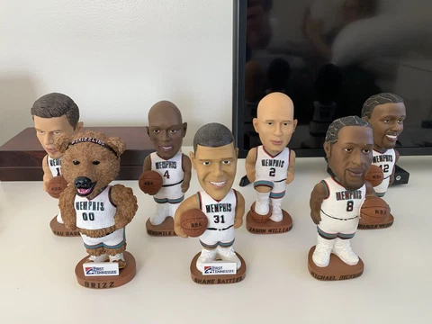Memphis Grizzlies Complete Set Of Bobbleheads From First Tennessee Bank Cover