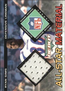 2002 Topps Debut All-Star Materials #AMRS Ryan Sims Jersey - NM-MT - Imagen 1 de 2