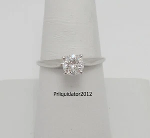 5/8CT Natural Round Diamond Solitaire Engagement Wedding Ring 14K White Gold - Picture 1 of 12