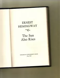 The Sun Also Rises by Ernest Hemingway 1954 renewal Scribner's Hardcover - Picture 1 of 4