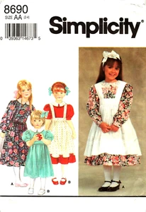 Simplicity 8690 ~ Kinderkleid und Trägerkleid ~ Größen: 2-3-4 - Bild 1 von 4