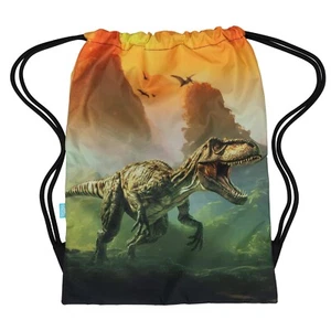 Spencil Big Kids Swim Bag Drawstring Bag Water Resistant Jurassic Kingdom - Bild 1 von 2