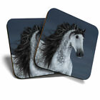 2 x Coasters - Grey Andalusian Horse Home Gift #12556