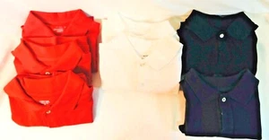 Polo Short Sleeve 100% Cotton Shirts Boys Size Youth M Medium Lot of 7 - Picture 1 of 8
