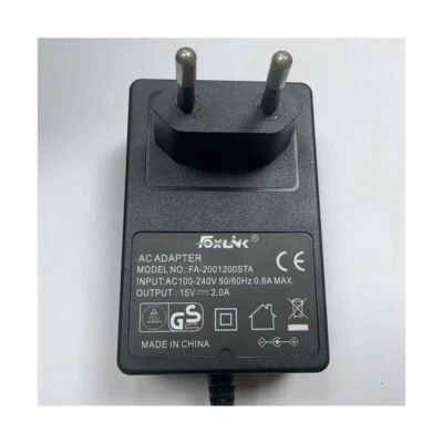Foxlink FA-20012000STA 15V 2A 30W 5.5x2.1mm AC Adapter Transformer - Image 1 of 3