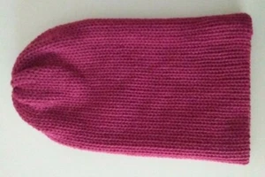 3 in 1 Fuchsia Pink Double Knit Turban Rasta Tam Beanie - One Size - PREMLUXE - Picture 1 of 5