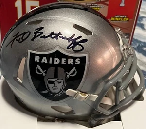 Fred Biletnikoff Autographed Raiders Mini Football Helmet - Tristar Authenicated - Picture 1 of 4