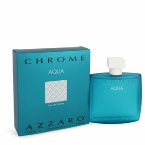 Chrome Aqua Men's Cologne by Azzaro 3.4oz/100ml Eau De Toilette Spray - Picture 1 of 10