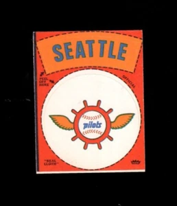 1968-72 Fleer Cloth Stickers SEATTLE PILOTS Emblems Patch Logo (Minor Rev. Stain - Picture 1 of 2