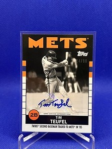 2021 Topps ESPN X Once Upon a Time in Queens Orange Tim Teufel Auto SN# 24/86 🔥