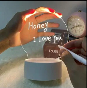 Luce notturna LED | fai da te personalizzata | grafia cancellabile, idee regalo - Foto 1 di 27