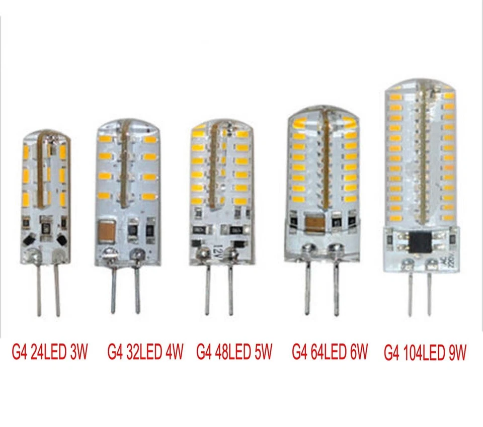 G4 3014 SMD Silicone Crystal Lamp Light LED Bulb Chandelier DC12V AC110V /220V - Image 1 of 1