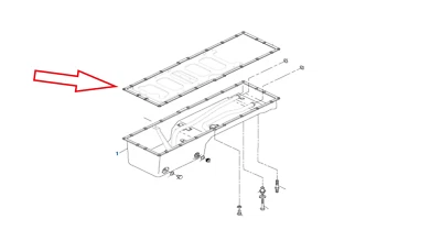 1685248 Oil Pan Gasket Isolator Caterpillar C15 application | 168-5248 - image 1 of 4