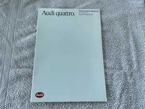 AUDI QUATTRO BROCHURE 1985 - Picture 1 of 7