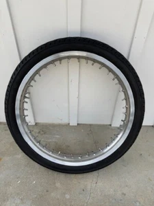 Excel motorcyle rim with Metzeler tire, 21" x 2.15" - Picture 1 of 9