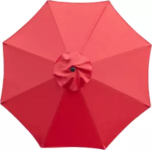 9Ft Patio Umbrella Replacement Canopy Market Umbrella Top Canopy (Red) - Picture 1 of 12