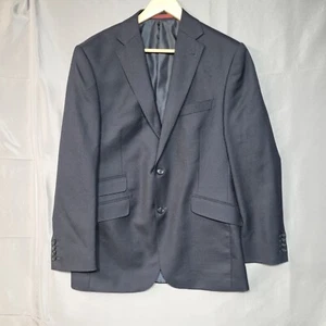 M&S Sartorial Mens Blazer Size M 40in Navy Blue Alfred Brown Cloth Wool Blend - Picture 1 of 10
