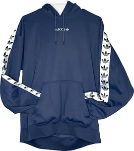 Adidas Originals Herren Medium Navy Trefoil Tape Pullover Hoodie Sweatshirt - Bild 1 von 4