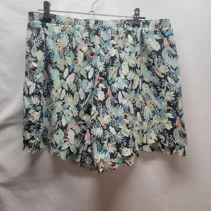 LC LAUREN CONRAD Shorts Scalloped Lined Pull On Womens M Multicolored Pockets - Picture 1 of 9