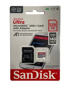 SanDisk Ultra microSDHC UHS-I Card mit Adapter 128GB 140MB/s NEU!!