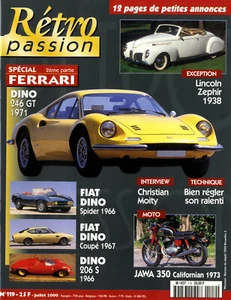 RETRO PASSION Nr. 119 07/2000 DINO 246GT FIAT DINO SPIDER FIAT DINOU COUPE DINO206 - Bild 1 von 1
