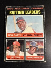 1971 Topps Baseball #62 1970 NL Batting Leaders Carty/Torre/Sanguillen