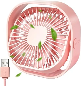 Small USB Desk Fan 3 Speeds Portable Desktop Fan 4 inch Mini Fan for Home Office - Picture 1 of 8