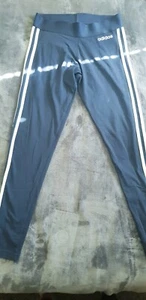 Adidas Navy 3/4 Leggings Size S - Picture 1 of 2