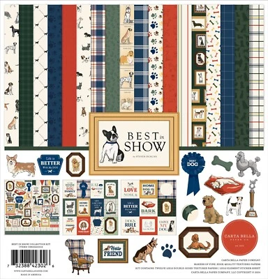 Carta Bella BEST IN SHOW 12x12 Collection Kit Scrapbook Dog Puppy - Image 1 of 4