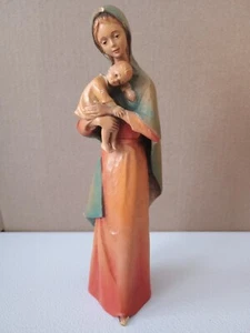 ANRI Madonna & Child Firenze ITALY Angelica PDDM Carved Wood Figurine 9.25" RARE - Picture 1 of 24
