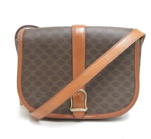 Authentic CELINE Leather Vintage Macadam Shoulder Messenger Bag Crossbody #40201 - Picture 1 of 23