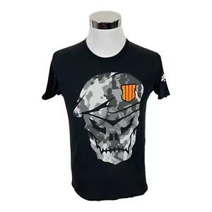 Call of Duty Shirt Mens Medium Black Orange White Black Ops 4 Skull Camouflage - Picture 1 of 14
