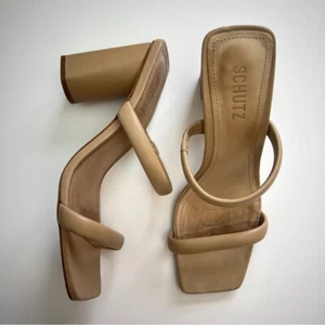 Sandalia de cuero Schutz Ully Napa, talla 8,5 - Imagen 1 de 6