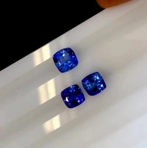 5 To 5.5MM WONDERFUL UNIQUE 3pcs 100% NATURAL BLUE TANZANITE - Picture 1 of 4