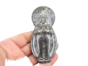 Jade antiguo chino, coleccionables, imán negro, guanyin raro, Avalokitesvara, colgante - Imagen 1 de 5