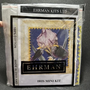 Iris Mini Set von Ehrman Wandteppich lila gelb blau wunderschön Rarität 1996 England - Bild 1 von 6