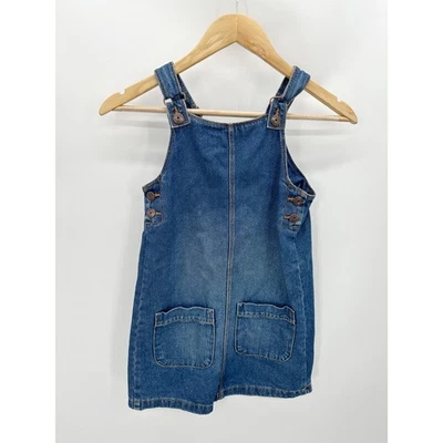 OshKosh B'Gosh Dress Girl's 10 Blue Medium Wash Denim 100% Cotton Overalls - Image 1 of 4