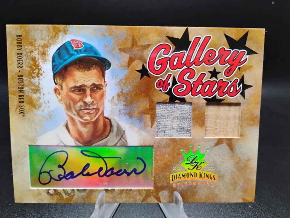 2005 Diamond Kings Gallery of Stars Bobby Doerr GU + Авто 171/200! HOF! Red Sox! - Изображение 1 из 2