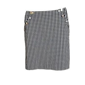 J. McLaughlin Rock Gingham marineblau Bleistift Damengröße 2 klassische Taschen gerade - Bild 1 von 4