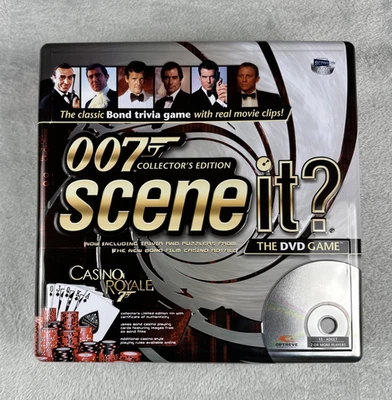 Scene It? James Bond 007 Collectors Edition 2006 Tin Box Casino Royale DVD Game - Image 1 of 4